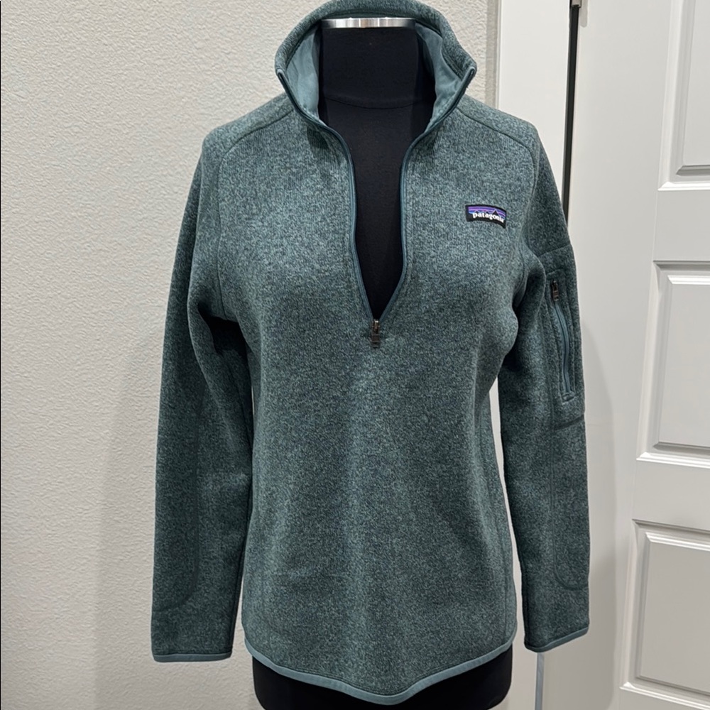 Patagonia Teal Half-Zip Fleece Jacket